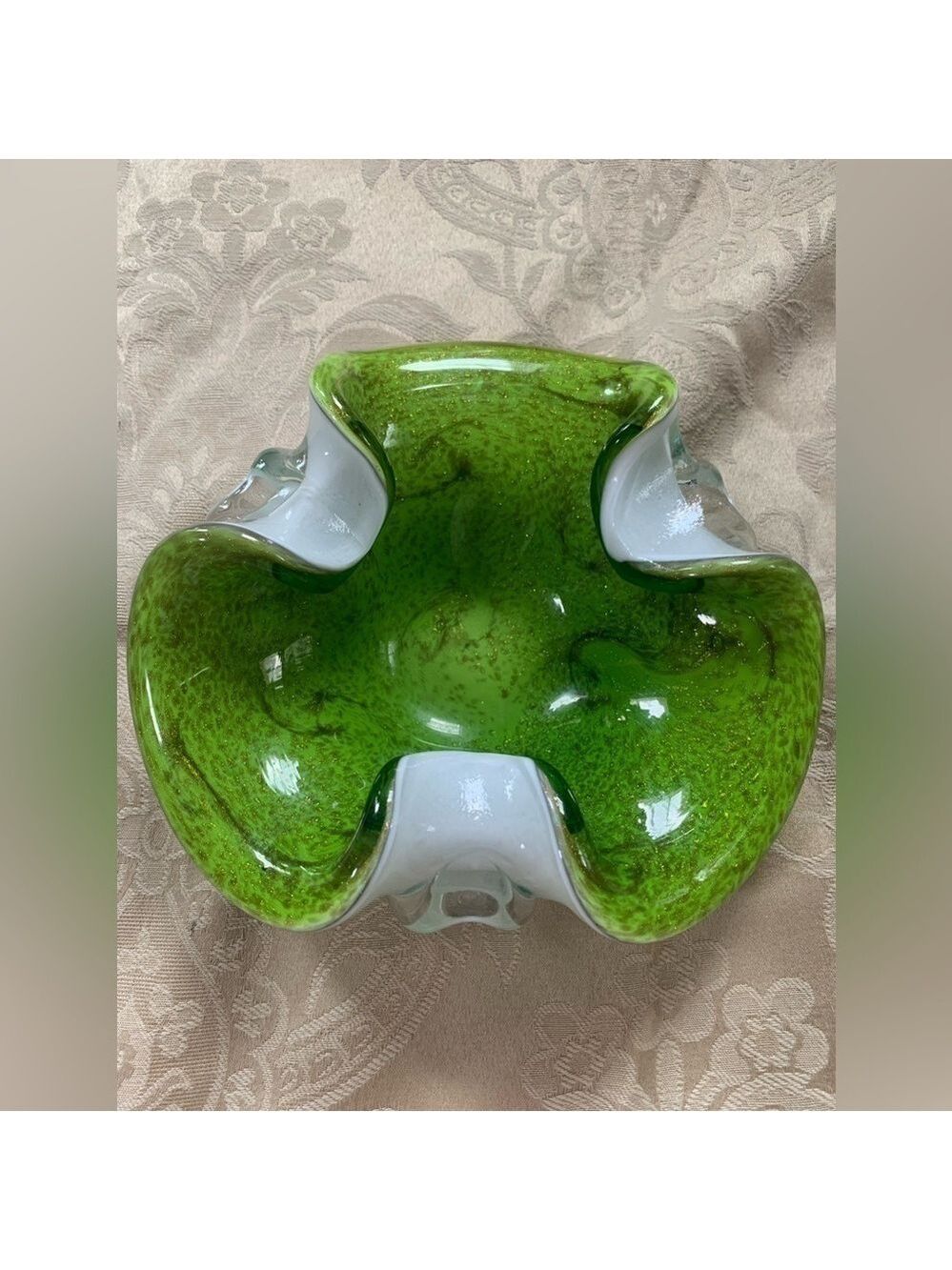 Vintage Murano Gold w/Gold Speckles Bowl